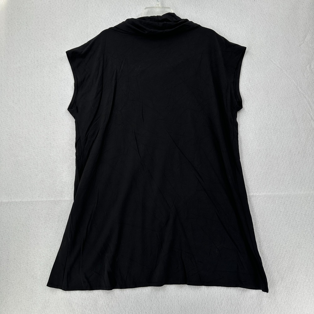 bryn Walker Black Draped Front Sleeveless Tunic - Picture 2 of 11